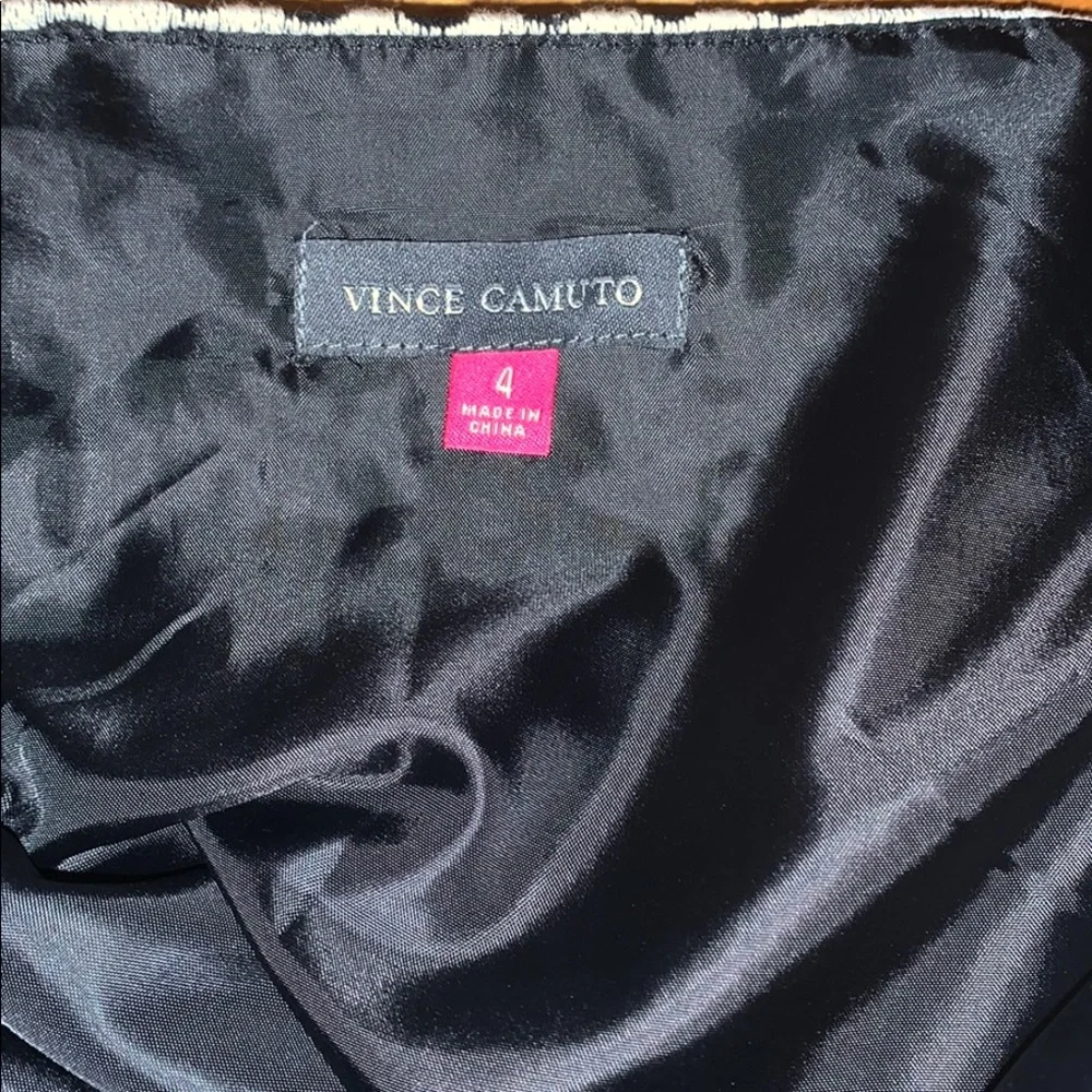 Vince Camuto double layer black & white check mini skirt sz 4 EUC